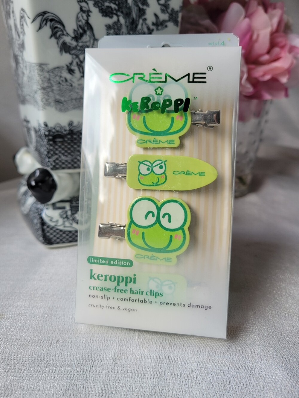 2/$20 Keroppi No Crease Hair Clips (Set of 4)